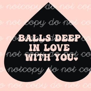Bolas Profundamente enamorado de ti San Valentín svg/png clipart (original)
