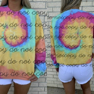 Dyenomite aerial tie dye Sweatshirt Blank mock