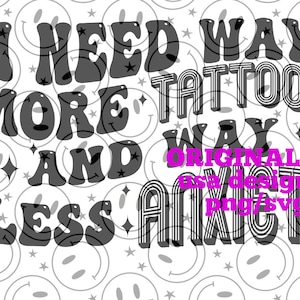 meer tatoeages, minder angst svg/png ORIGINEEL