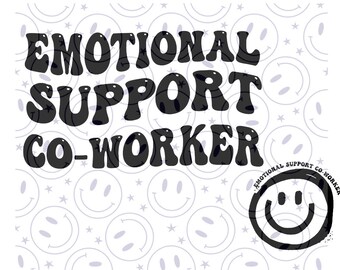 Emotionele ondersteuning CO-werker SVG/PNG zwart