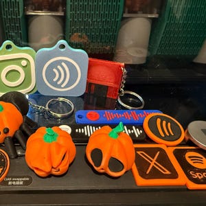 Custom NFC Tag Keychain: Personalized Digital Business Card, Contactless Sharing | easter basket gift | emergency contact