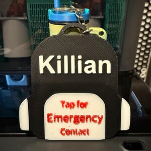 Custom NFC Tag Keychain: Personalized Digital Business Card, Contactless Sharing | graduation gift | emergency contact | memorial image 2