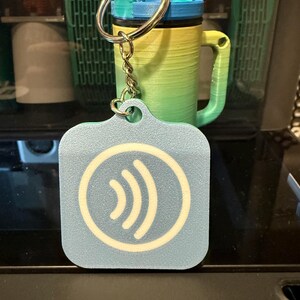 Custom NFC Tag Keychain: Personalized Digital Business Card, Contactless Sharing | graduation gift | emergency contact | memorial image 4