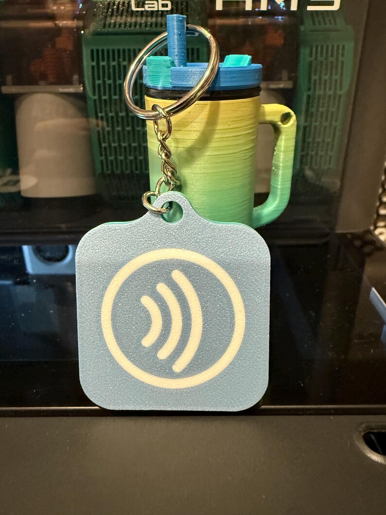 Custom NFC Tag Keychain: Personalized Digital Business Card, Contactless Sharing | graduation gift | emergency contact | memorial image 4