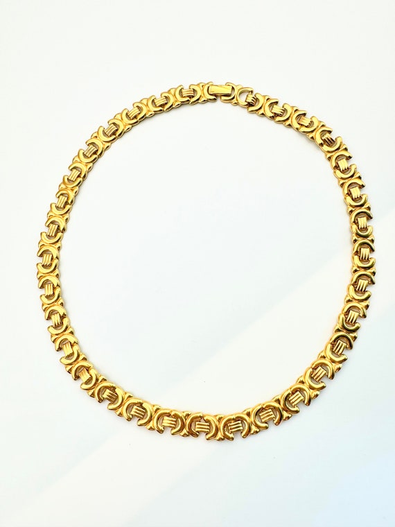 Vintage Gold Link Collar Necklace
