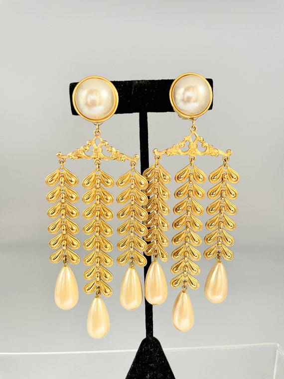 Vintage HUGE Pearl Drop Earring