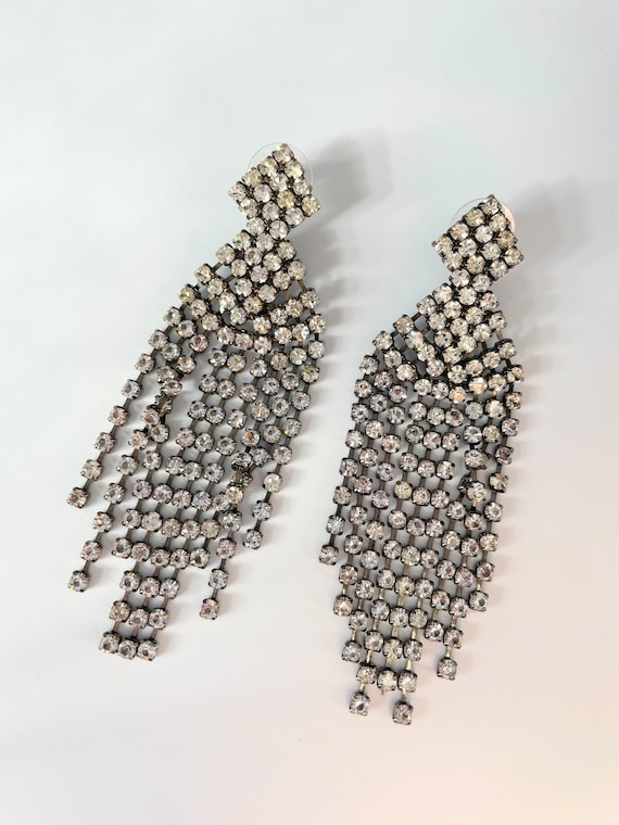 Vintage early KJL Rhinestone Earrings