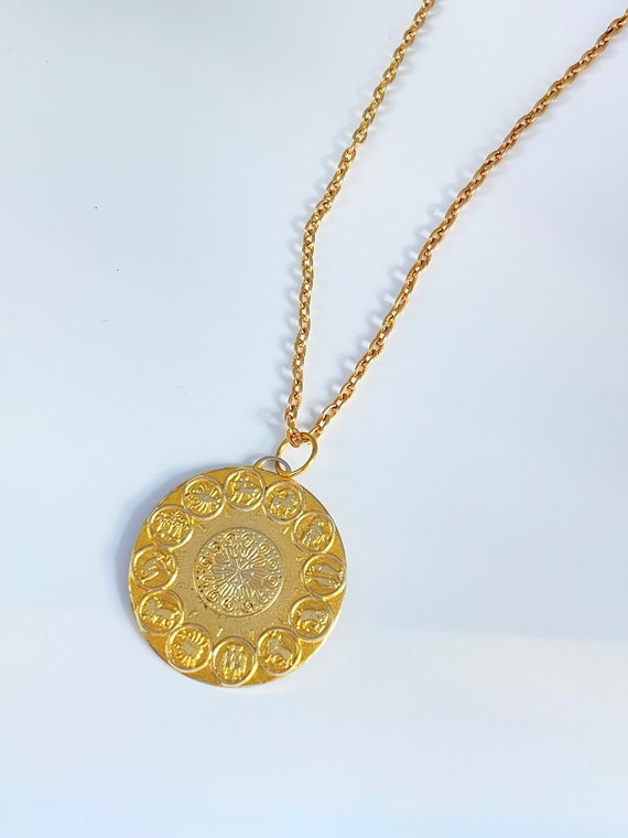 Vintage Astrology Pendant Necklace