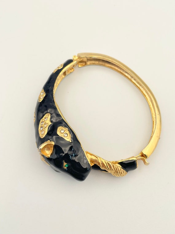 Vintage Enamel Panther Bracelet