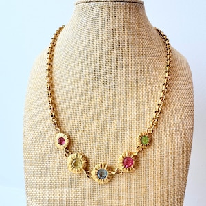 Vintage Flower Matte Gold necklace