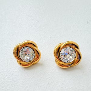 Vintage Large Crystal Earrings