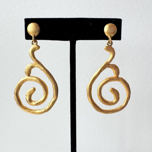 Vintage Swirl Statement Earrings