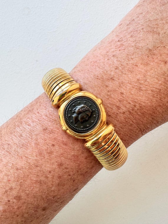 Vintage Coin Stretch Bangle - image 1