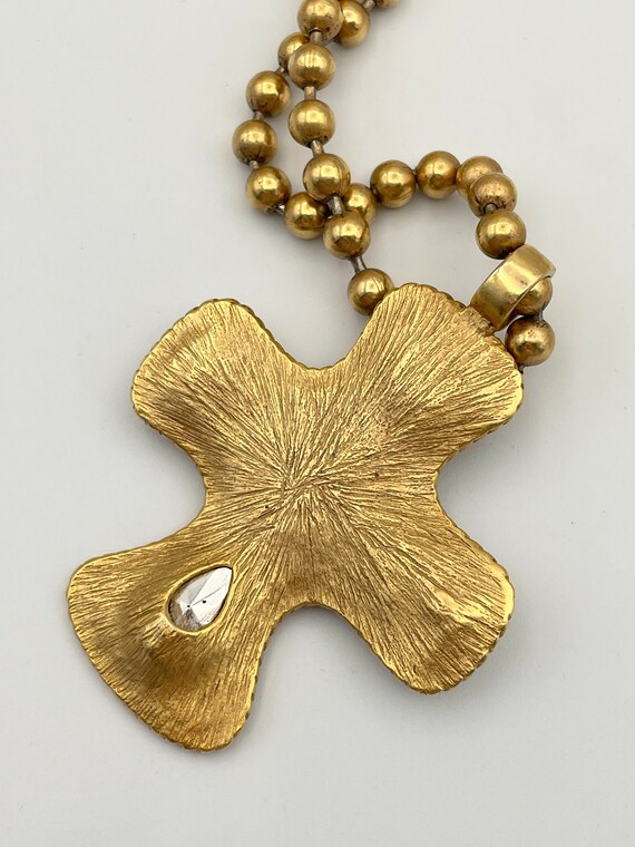 Vintage Maltese Cross Pendant Necklace - image 4