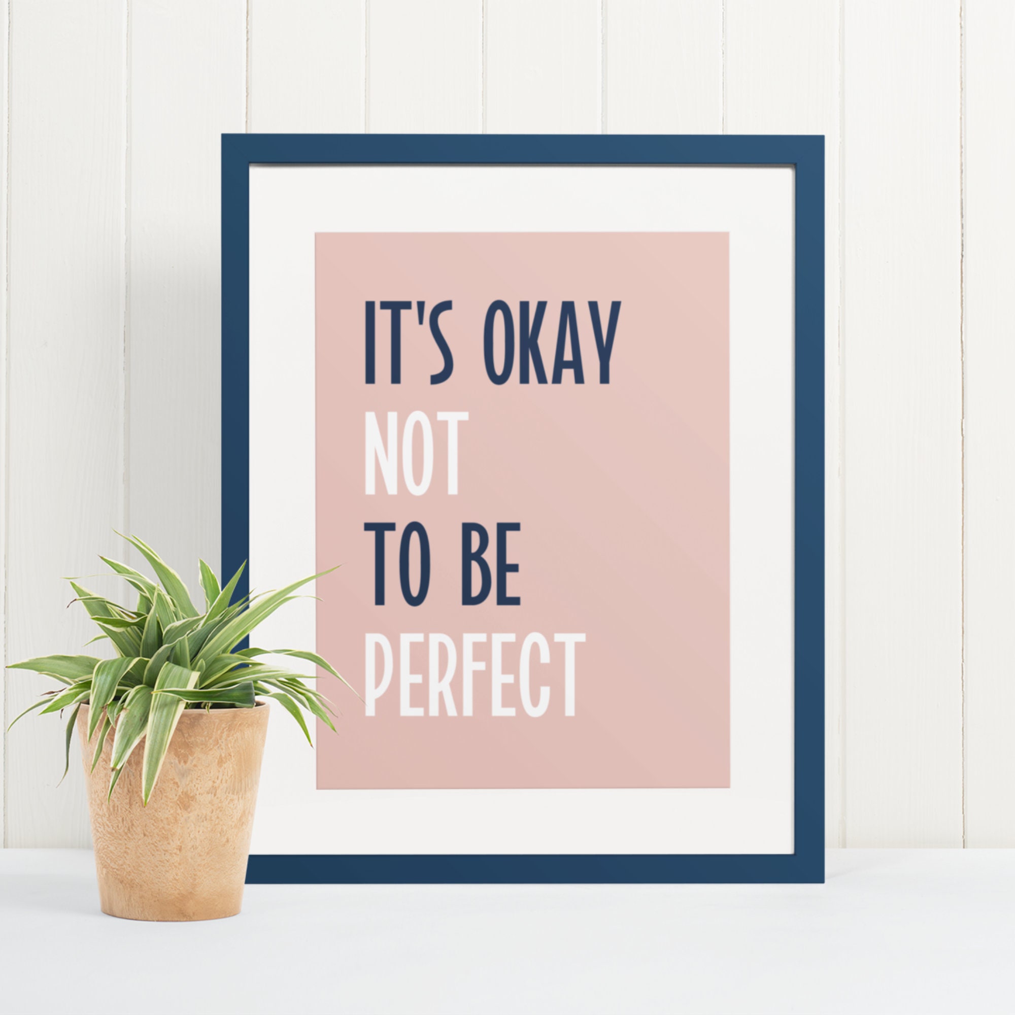 It's Okay Not to Be Perfect, Printable Witty Poster, Motivational Fun ...