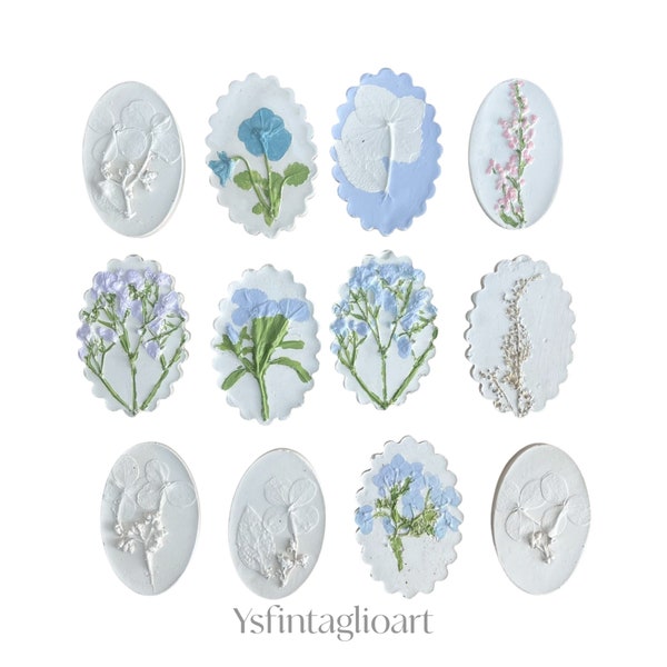 Plaster floral botanical Intaglios for DIY framing (housewarming,birthday,home decor,wall decor)