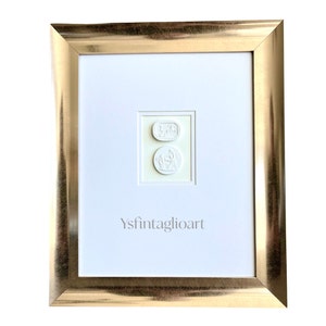 Framed Intaglio -14”x17” Custom framed Intaglio-wedding gift-holiday gift-anniversary gift-home decor