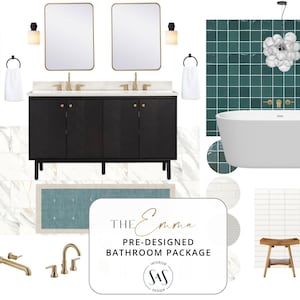 Emma | Modernt eklektiskt badrumsdesignpaket | Retrorenovering PDF | Direktnedladdning