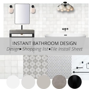 Spa contemporáneo Daisy / Diseño de baño económico / Descarga de diseño electrónico flexible con múltiples diseños para renovación