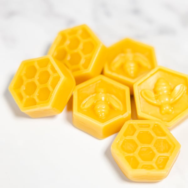 100% Organic Beeswax Melts, 6 pack, Scented with Organic Essential Oils