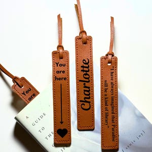Personalised Leather Bookmark – Custom Engraved Book Lover Gift, Gift for Readers, Bookmark for Him & Her, Birthday Gift | Anniversary Gift