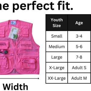 Jr Ranger Vest & Hat Combo - Pink Grand Canyon image 3