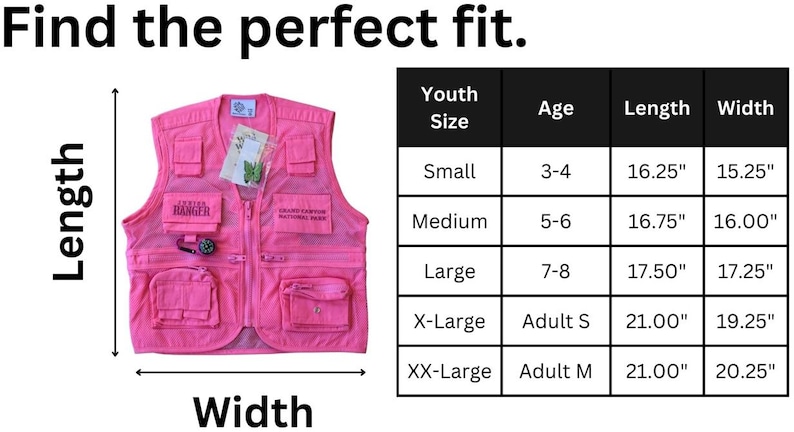 Jr Ranger Vest & Hat Combo - Pink Grand Canyon image 3