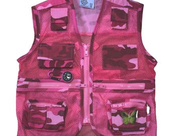 Adventure Vest - Pink Camo