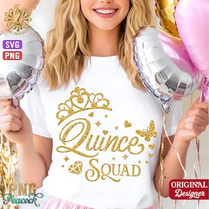 Quince Squad Svg Png, Mis Quince Squad Svg, Quinceanera Squad Svg, Mis Quince Anos Svg, Mis Quince Svg, 15 Birthday Svg, Spanish Svg, Q02