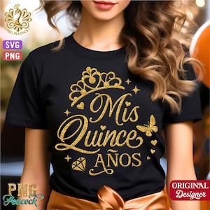Mis Quince Anos Svg, Mis 15 Anos Svg, Quinceanera Svg, Mis Quince Robe Svg, 15 Birthday Svg Png, XV Birthday, Spanish Svg, Mexican Svg, Q01