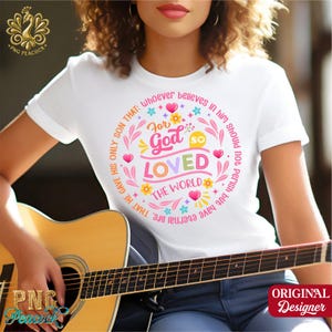 For God So Loved The World png, Jesus Loves png, John 3 16 png, schattige christelijke png, bijbelvers png, kerk png, geloofssublimatie png-bestanden