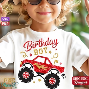 Monster Truck Birthday Svg Png, Boys Birthday Svg, Monster Truck Svg, Birthday Boy Shirt Svg, Kids Birthday Svg, Monster Truck Png, CMX02