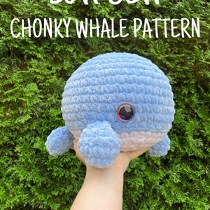 Chonky Whale Low Sew Crochet Pattern