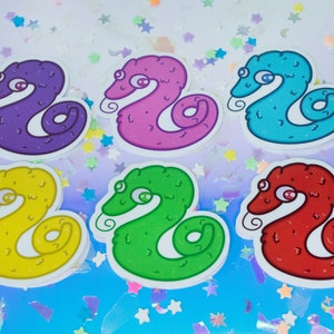 Worm on a String Stickers | Wormcore | Sillycore | 90s Nostalgia | y2k Nostalgiacore | Kidcore | Cutecore | Kawaii Silly Stickers