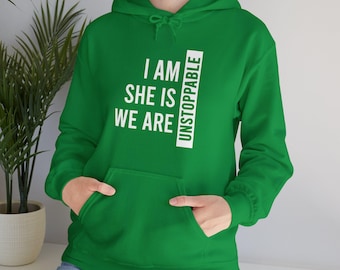 Felpa con cappuccio Empowering Her, felpa femminista We Are Unstoppable, abbigliamento per i diritti delle donne, regalo ispiratore, perfetto per le celebrazioni