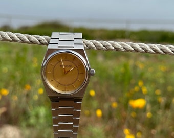 Anne klein automatic skeleton watch deals