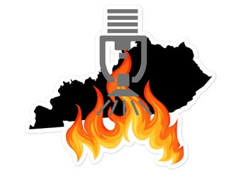 Adhesivo para casco de seguridad para instalador de rociadores contra incendios de Kentucky