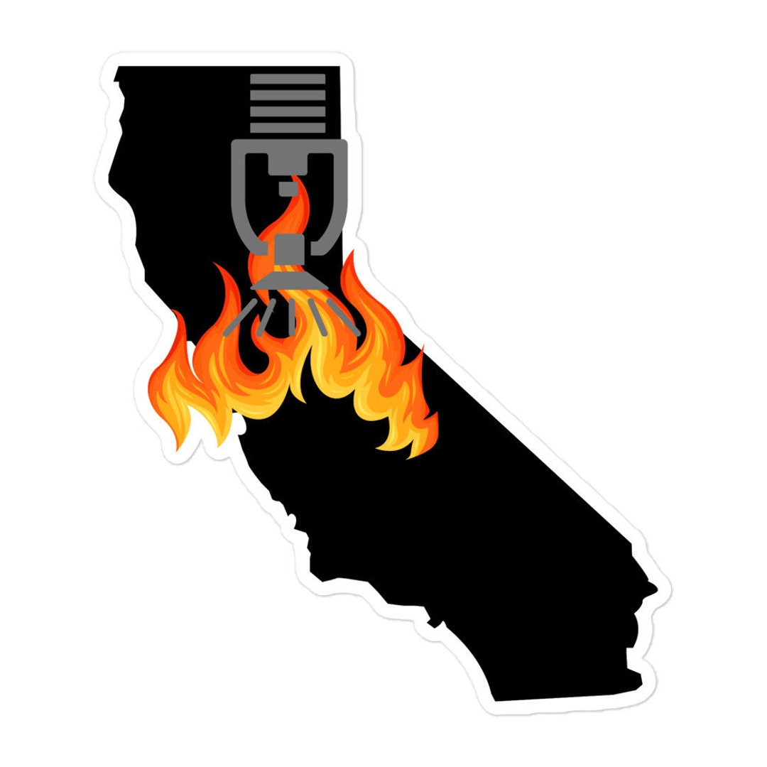 Fire Spinker Sticker California Fire Sprinkler Fitter Hardhat Sticker - Etsy