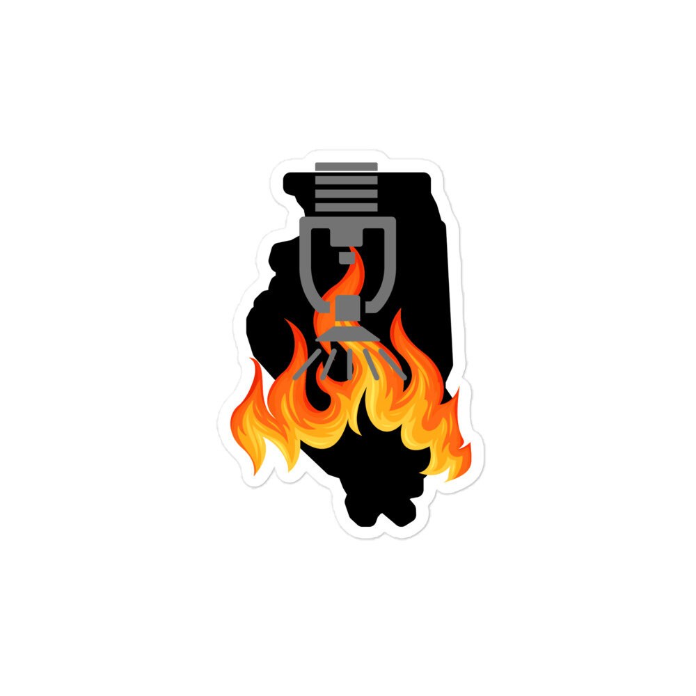 Fire Spinker Sticker Illinois Fire Sprinkler Protection Hard Hat Sticker - Etsy