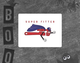 Pipefitter Sticker, Sprinkler fitter SUPER FITTER Sticker