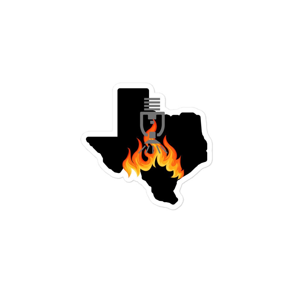 Fire Spinker Sticker Texas Fire Sprinkler Hard Hat Sticker - Etsy