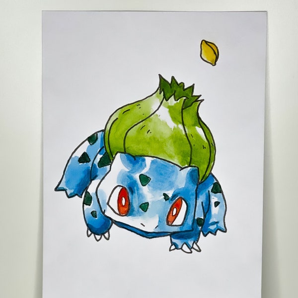 Starter Pokémon peint à l'aquarelle