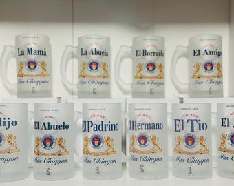 frosted mug el más chingón/ gift for dad/ personalized gifts/ gift for husband/ gift for brother/ gift for him/ frosted glass/ personalizado