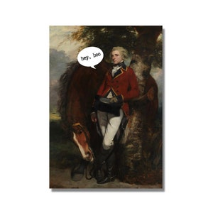 Hey Boo Art Print | Modified Art | Captain George H. Coussmaker Sir Joshua Reynolds 1782 | Digital Download