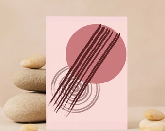 Pink Abstract Circle Art Print | Digital Download