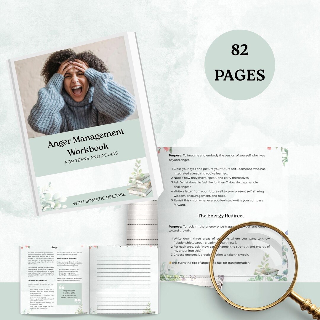 Anger Management Workbook Adults and Teens, Emotional Regulation ...