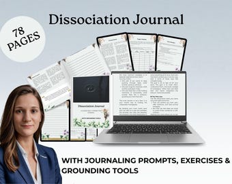 Dissociative Identity Disorder Journal - Digital Workbook for Therapy, Mood Tracker, and Self-Reflection Tool, Printable Prompts