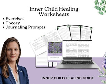 Inner Child Worksheets for Adults, Printable Workbook, Healing Workbook, Therapy Tools, Self-Help Resources, Mental Health Aid, Journaling