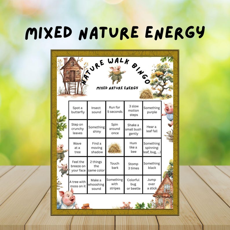 Nature Walk Bingo, Printable Nature Cards for Kids, Outdoor Scavenger ...
