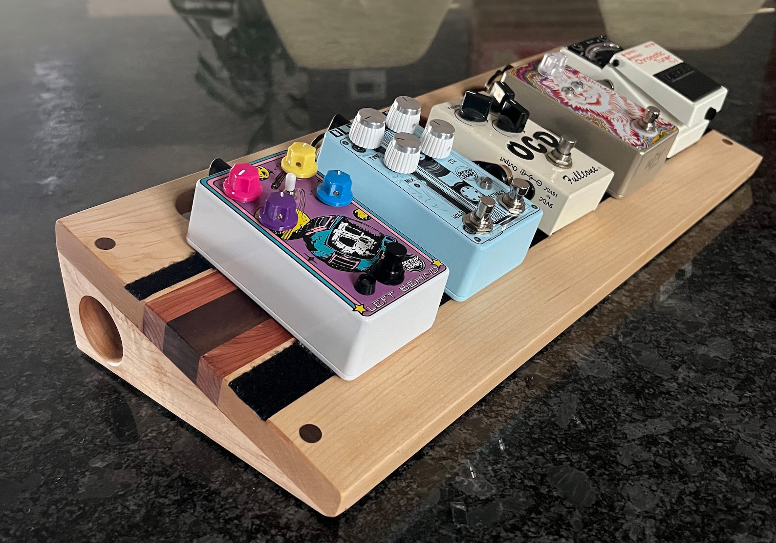 Wooden Guitar Pedal Board